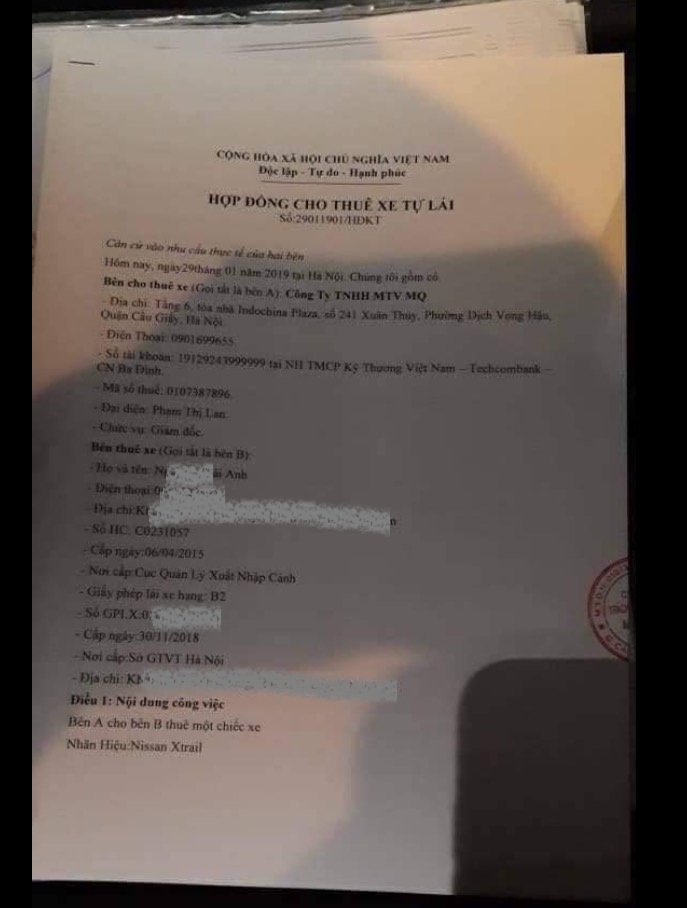 Cảnh báo: Mập mờ dịch vụ cho thuê xe ô tô tự lái qua mạng